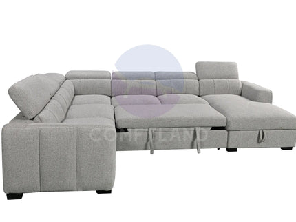 Windsor U-Shape Grey Corner Sofa