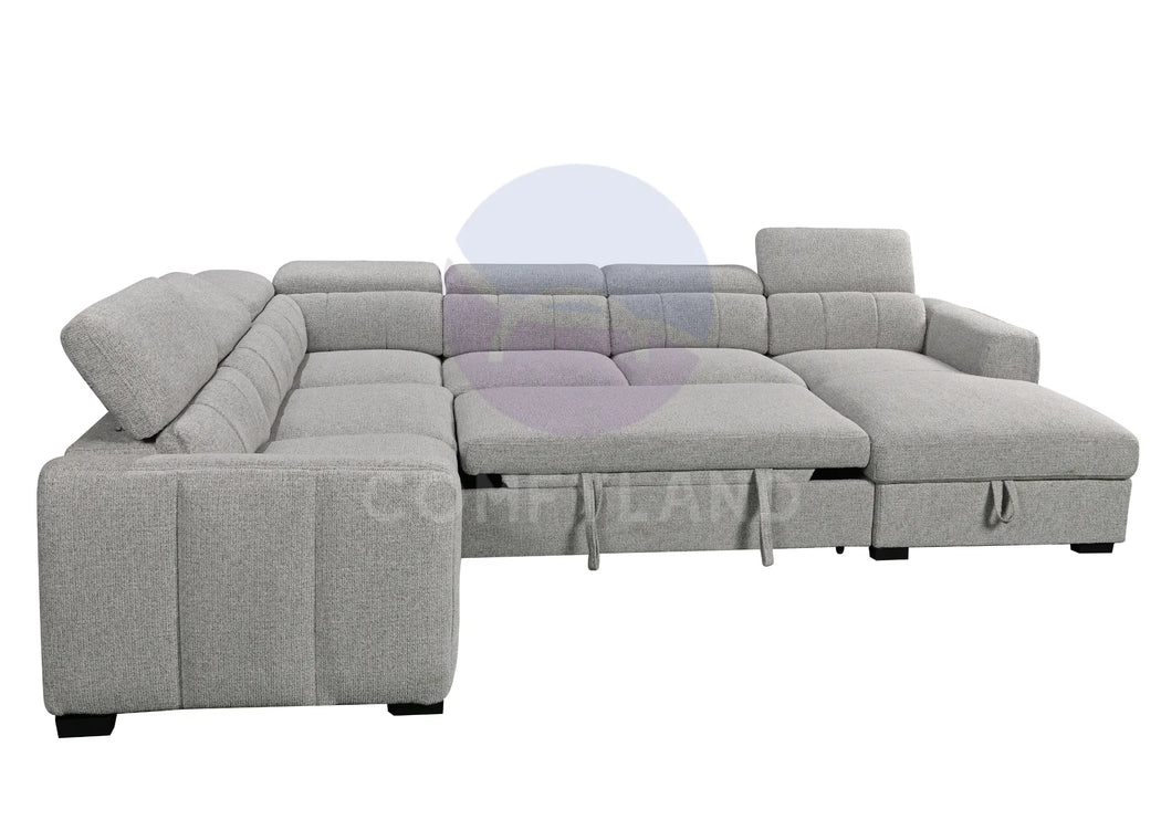 Windsor U-Shape Grey Corner Sofa