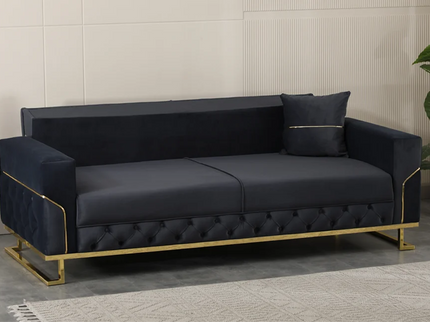 PARMA Black Velvet with Gold Detailing