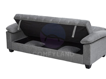 Verona Grey Textured Chenille Sofa Bed