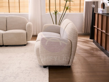 Beans Beige Textured Chenille Sofa