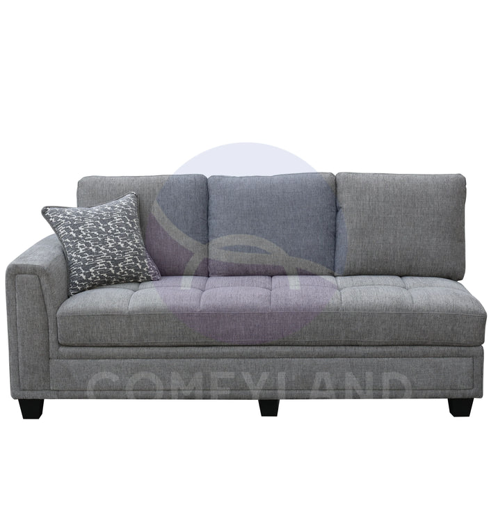 Everest Grey L-Shaped 2-Piece Sectional Sofa