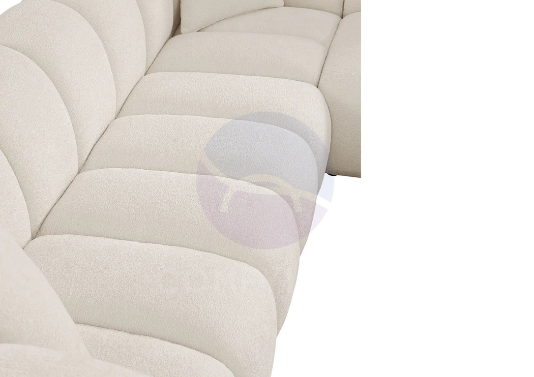 Cloud Beige Bouclé L-Shaped Corner Sofa