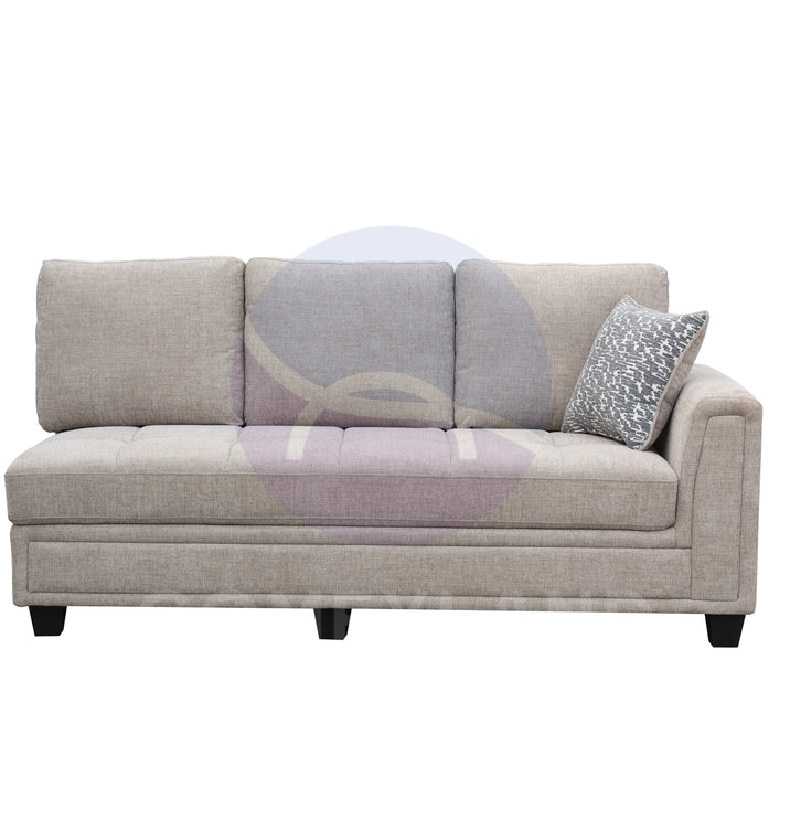 Everest Beige L-Shaped 2-Piece Sectional Sofa