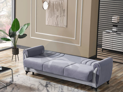 Seren Grey Velvet Sofa Bed