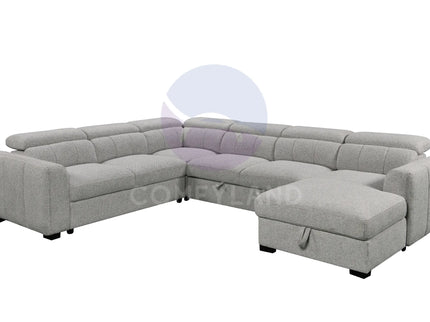 Windsor U-Shape Grey Corner Sofa