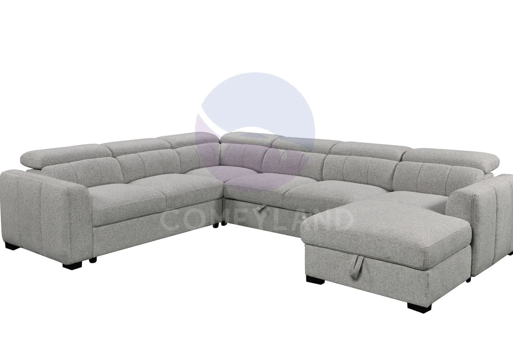Windsor U-Shape Grey Corner Sofa