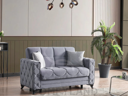 Dezza Sofa Bed in Grey Velvet