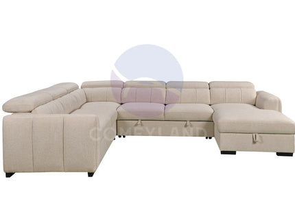 Windsor U-Shape Beige Corner Sofa