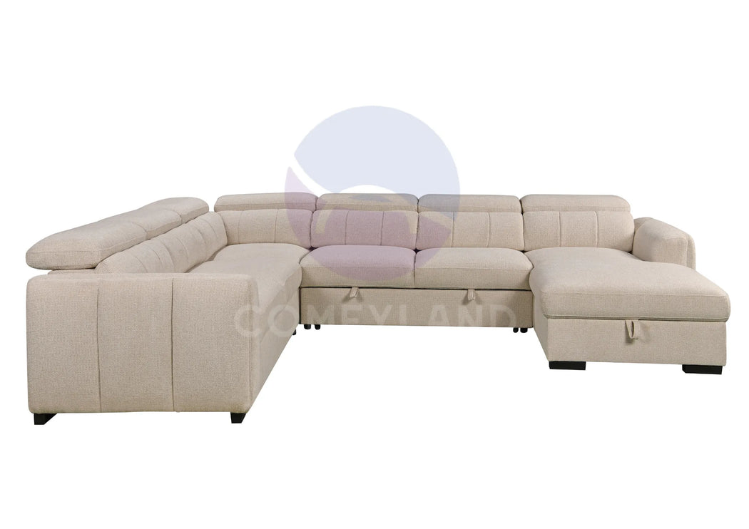 Windsor U-Shape Beige Corner Sofa