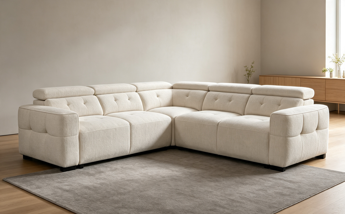 Milan Beige Corner Sofa