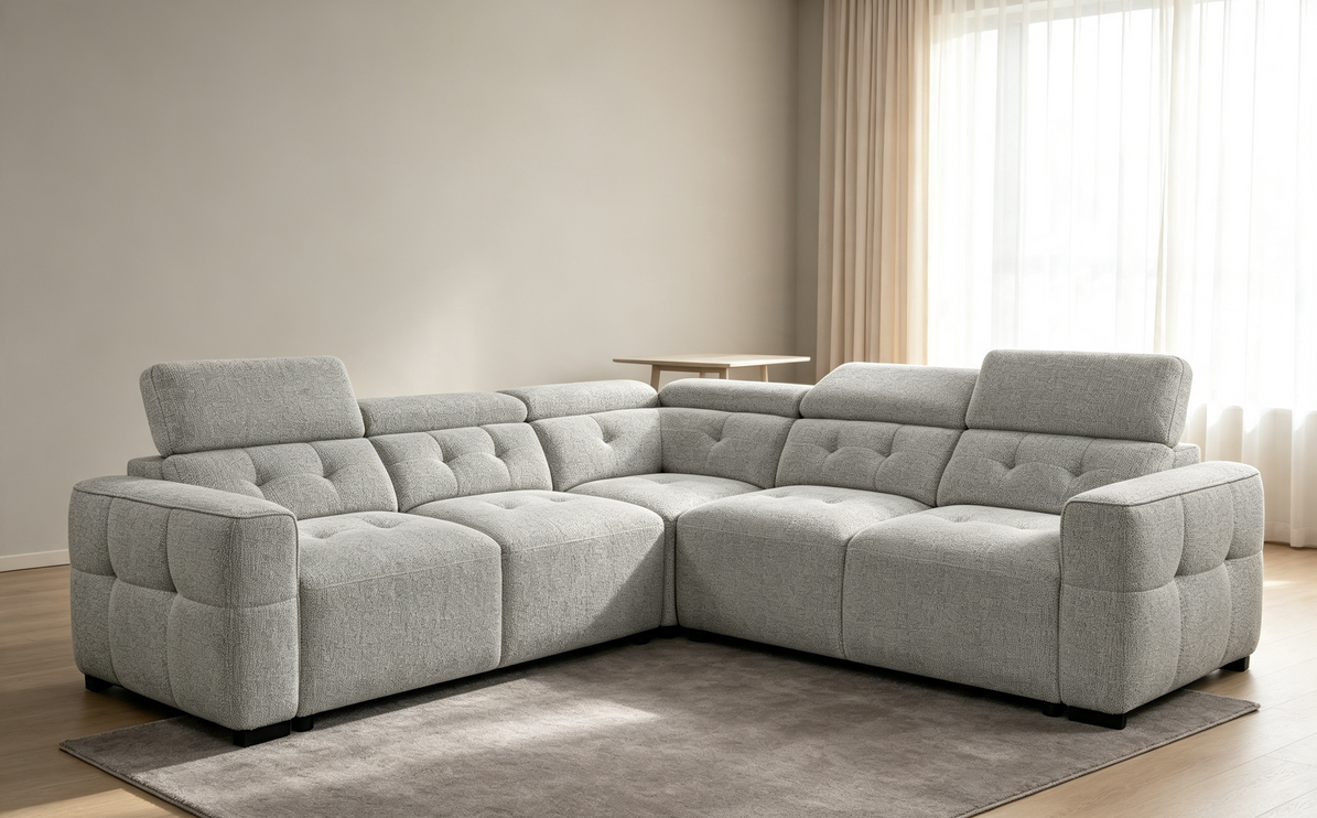 Milan Grey Corner Sofa