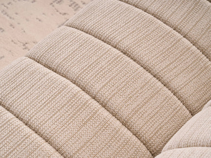 Serum Beige Bouclé Curved 2-Seater Sofa