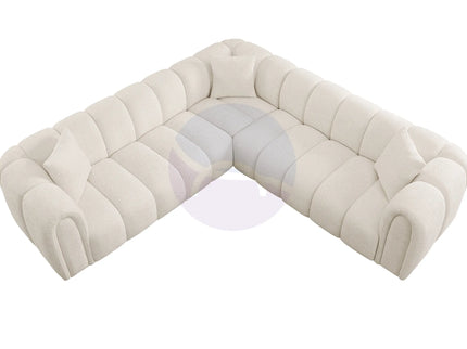 Cloud Beige Bouclé L-Shaped Corner Sofa