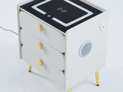 Smart Nightstand with Speaker, Lighting, USB and Charging