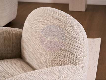 Beans Beige Textured Chenille Sofa