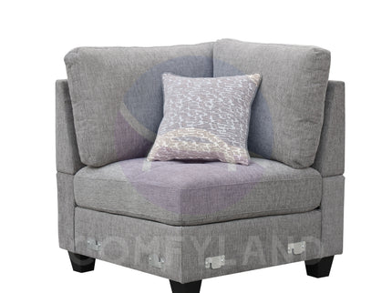 Everest Grey L-Shaped 2-Piece Sectional Sofa