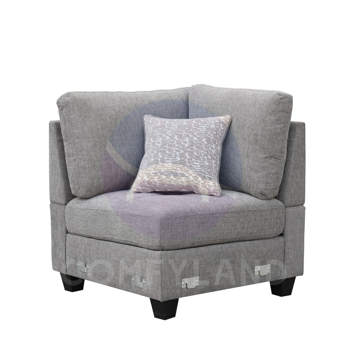 Everest Grey L-Shaped 2-Piece Sectional Sofa