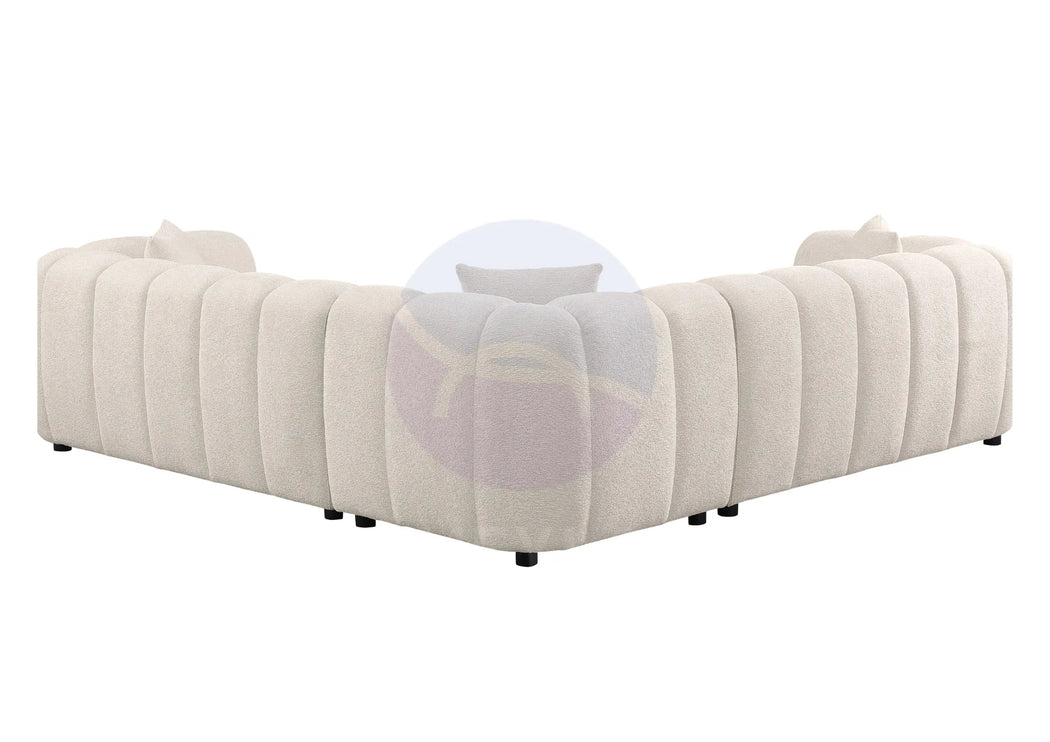 Cloud Beige Bouclé L-Shaped Corner Sofa