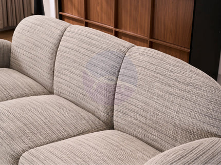 Beans Grey Textured Chenille Sofa