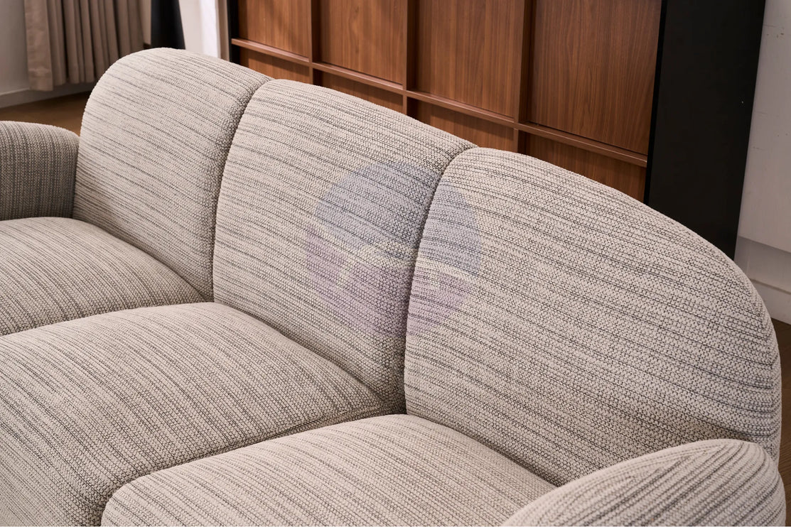 Beans Grey Textured Chenille Sofa