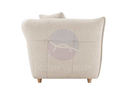 Vienna Beige Channelled Curved Sofa