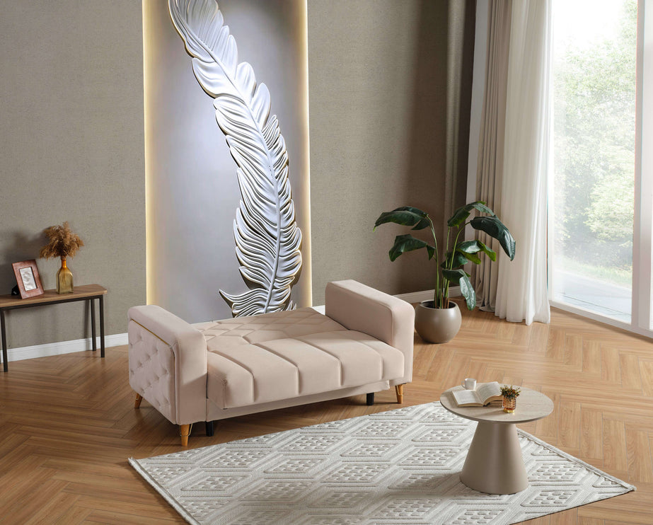 Melisa Cream Sofa Bed