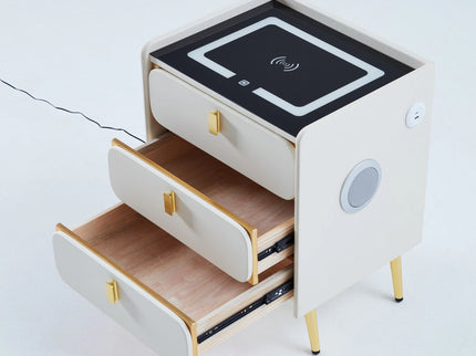 Smart Nightstand with Speaker, Lighting, USB and Charging