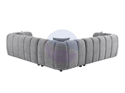 Cloud Grey Bouclé L-Shaped Corner Sofa