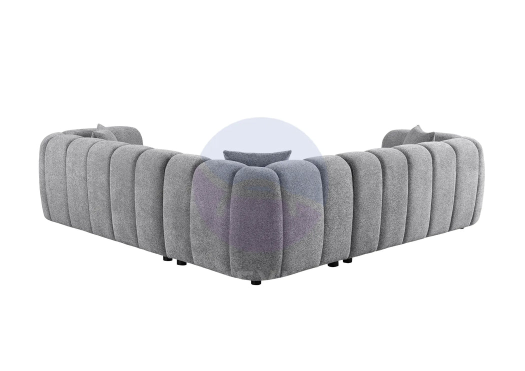 Cloud Grey Bouclé L-Shaped Corner Sofa