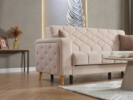 Melisa Cream Sofa Bed
