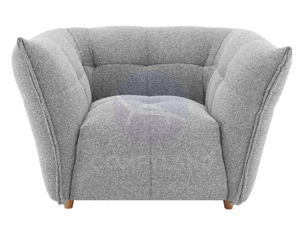 Vienna Grey Channelled Curved Sofa