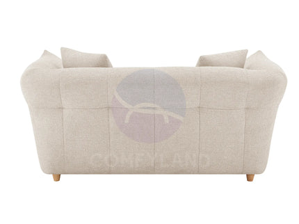 Vienna Beige Channelled Curved Sofa
