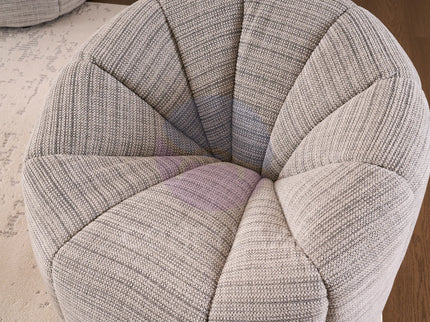 Serum Grey Bouclé Curved 2-Seater Sofa