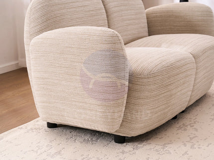 Beans Beige Textured Chenille Sofa
