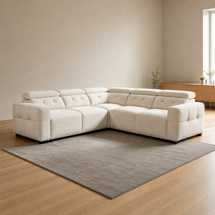 Milan Beige Corner Sofa