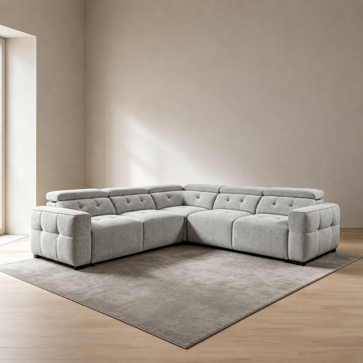 Milan Grey Corner Sofa
