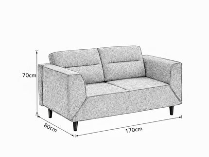 Convertible Grey Futon Loveseat Sleeper Sofa with Adjustable Armrest