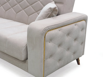 Melisa Beige Sofa Bed