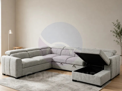 Windsor U-Shape Grey Corner Sofa