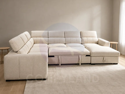 Windsor U-Shape Beige Corner Sofa