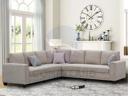 Everest Beige L-Shaped 2-Piece Sectional Sofa