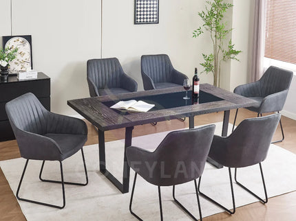Cosmos Dining Table and Chairs Set of 6