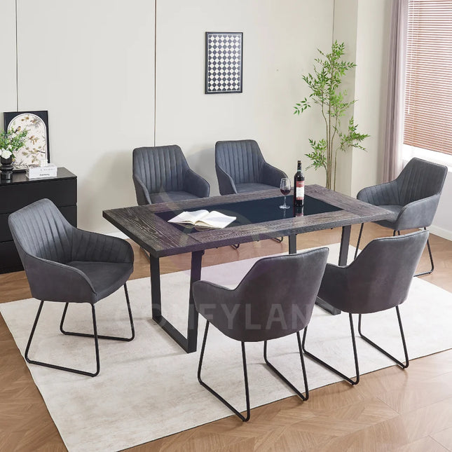 Cosmos Dining Table and Chairs Set of 6