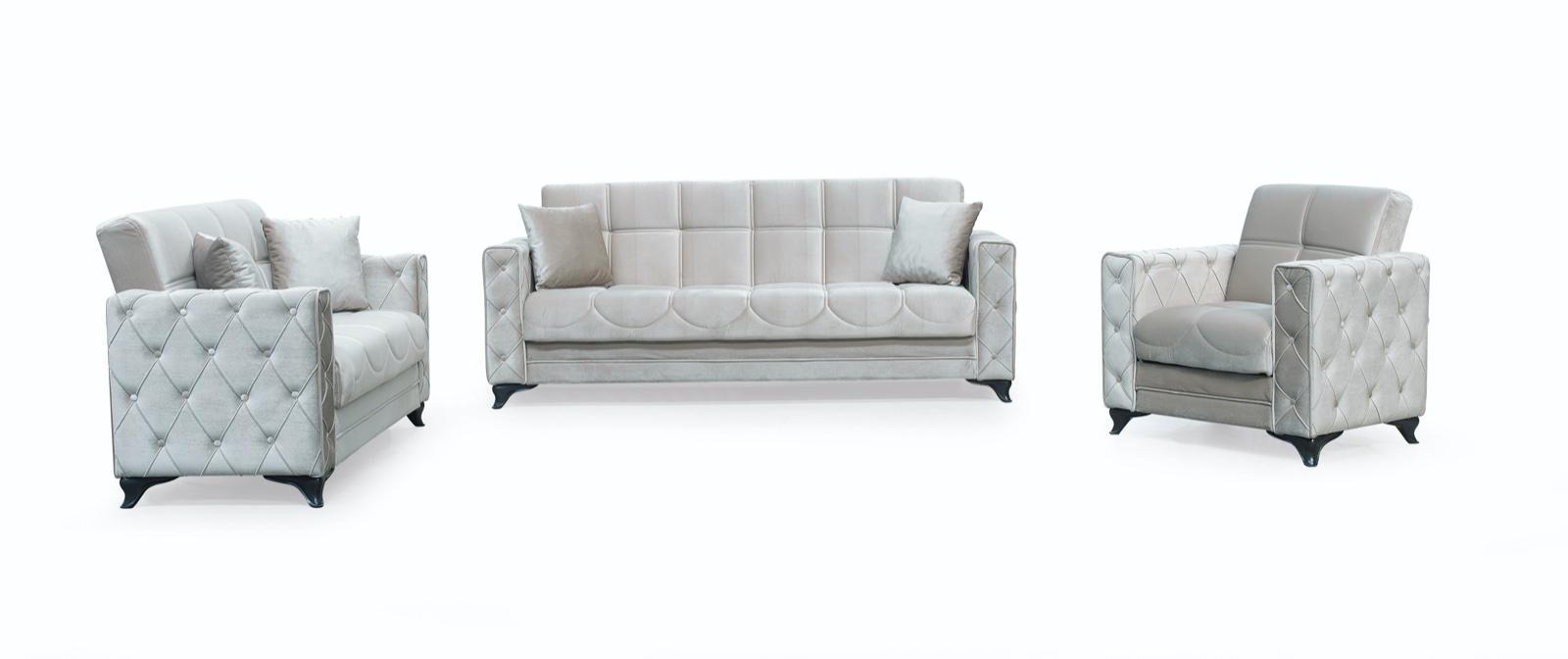 Dezza Beige Velvet  Sofa Bed