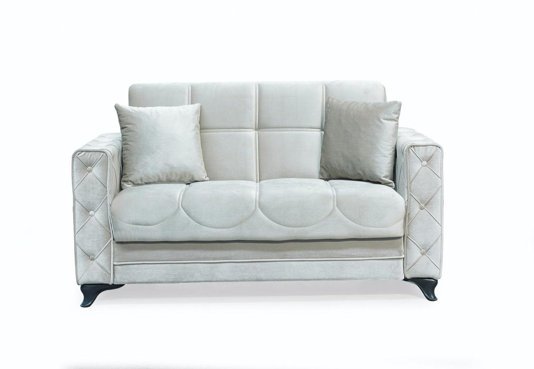 Dezza Beige Velvet  Sofa Bed