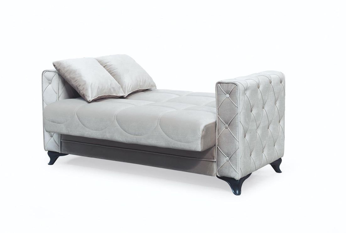 Dezza Beige Velvet  Sofa Bed