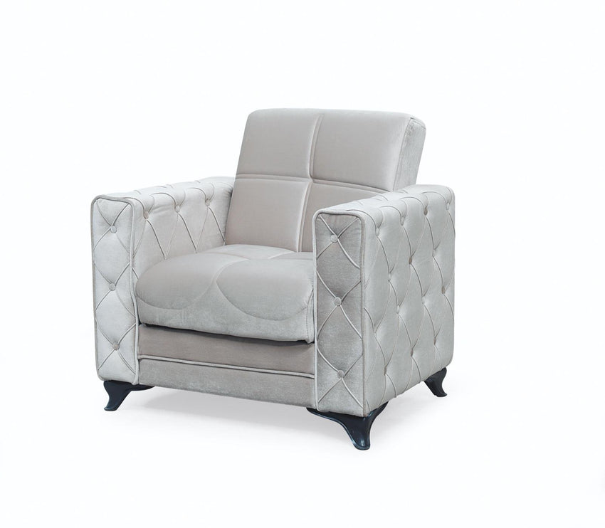 Dezza Beige Velvet  Sofa Bed