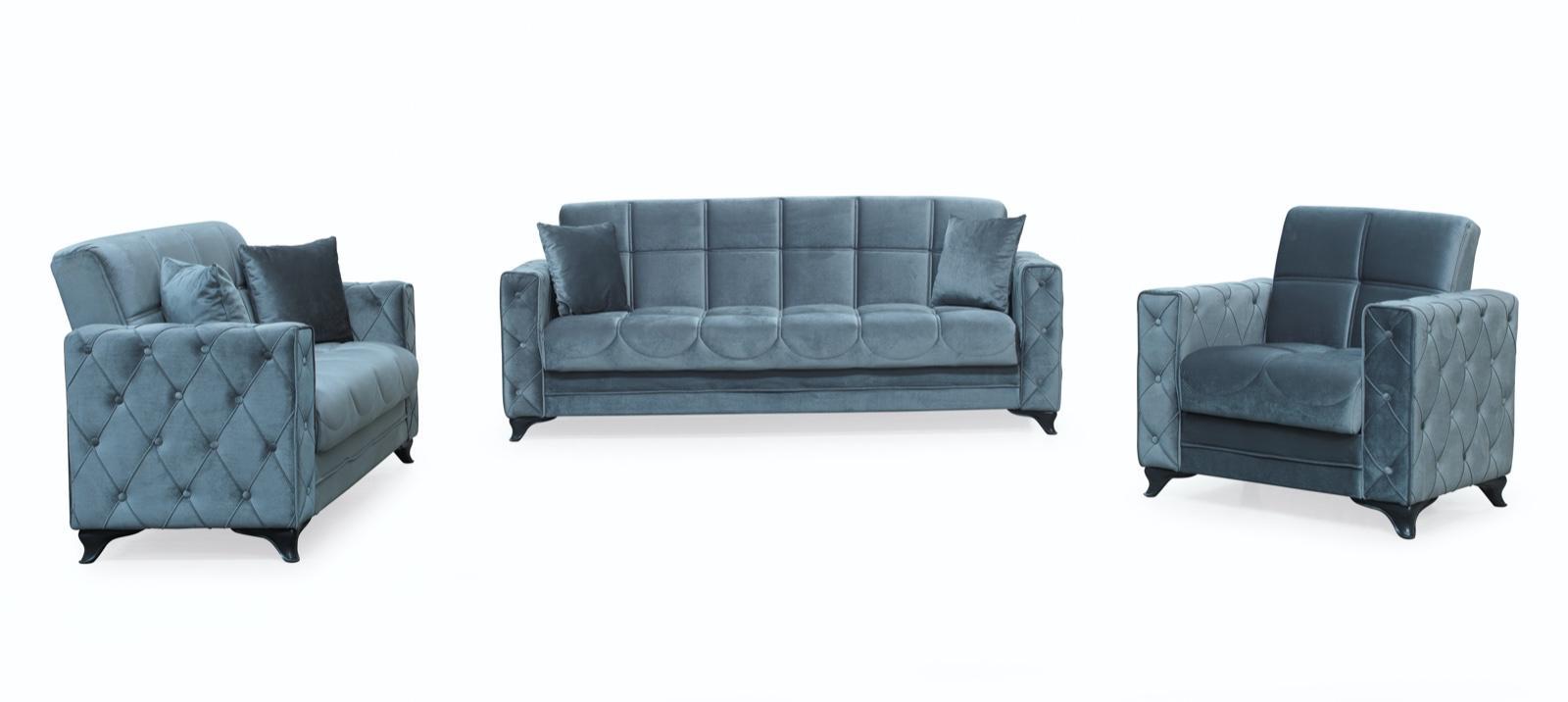 Dezza Grey Velvet  Sofa Bed