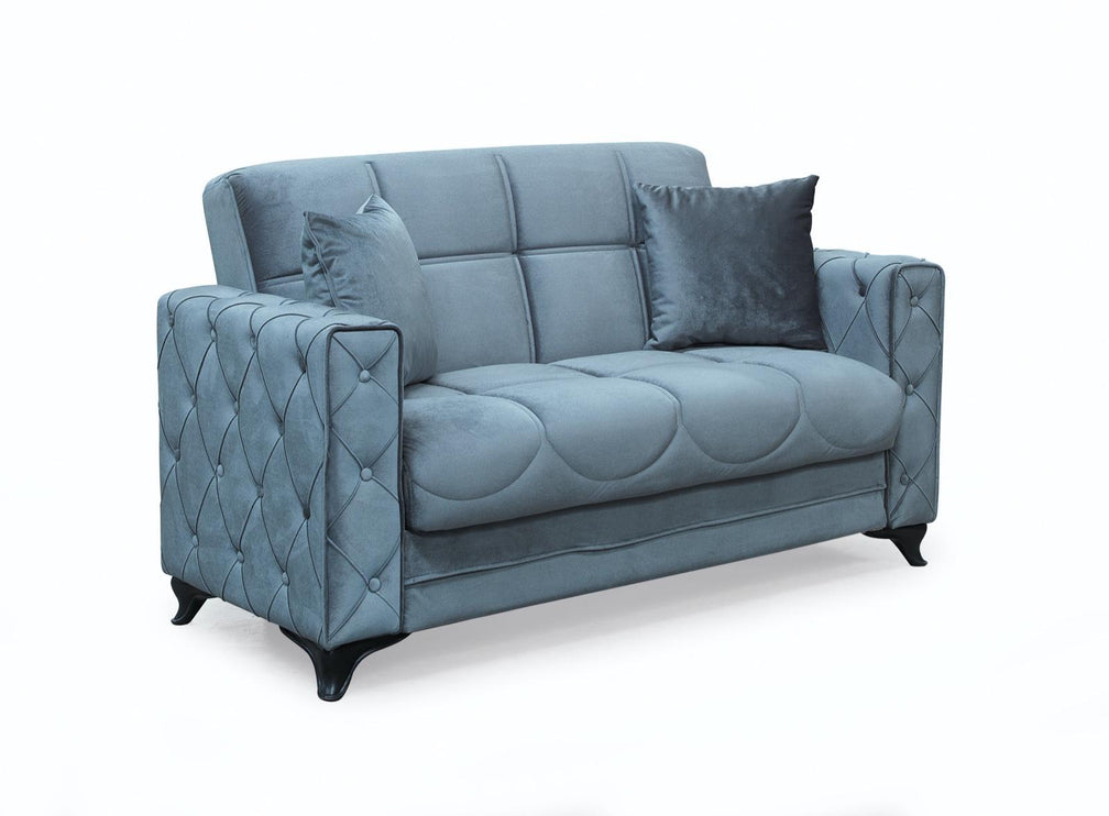 Dezza Grey Velvet  Sofa Bed